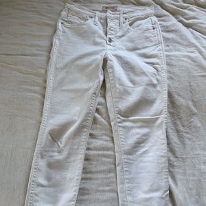 White 4 Button Madewell Jeans
